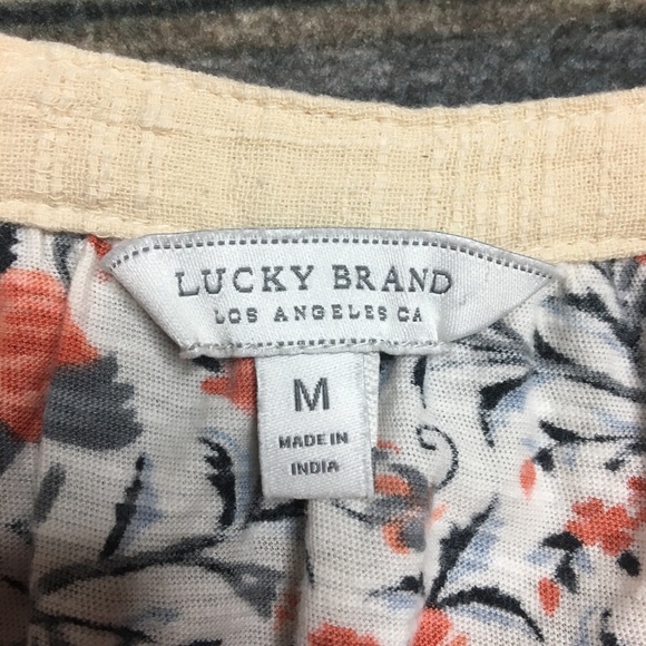 Lucky Brand Boho Top Sleeveless Orange Floral - Picture 4 of 7
